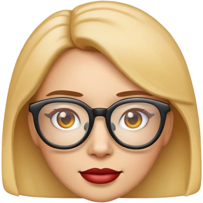 woman emoji, with glasses emoji