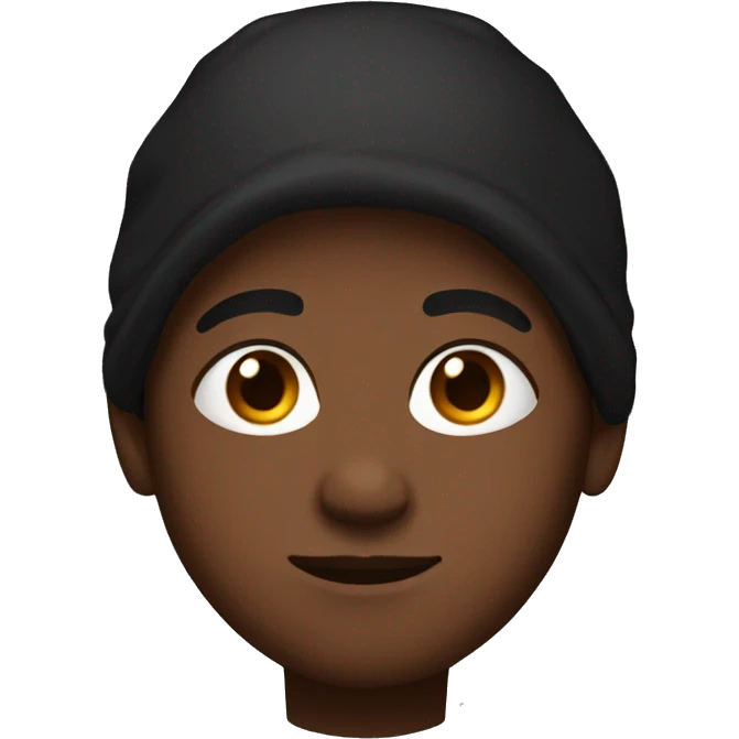 brown skin boy with black hoodie emoji