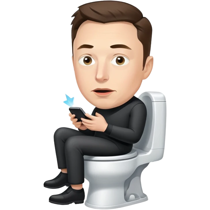 Elon Musk pooping teslas emoji