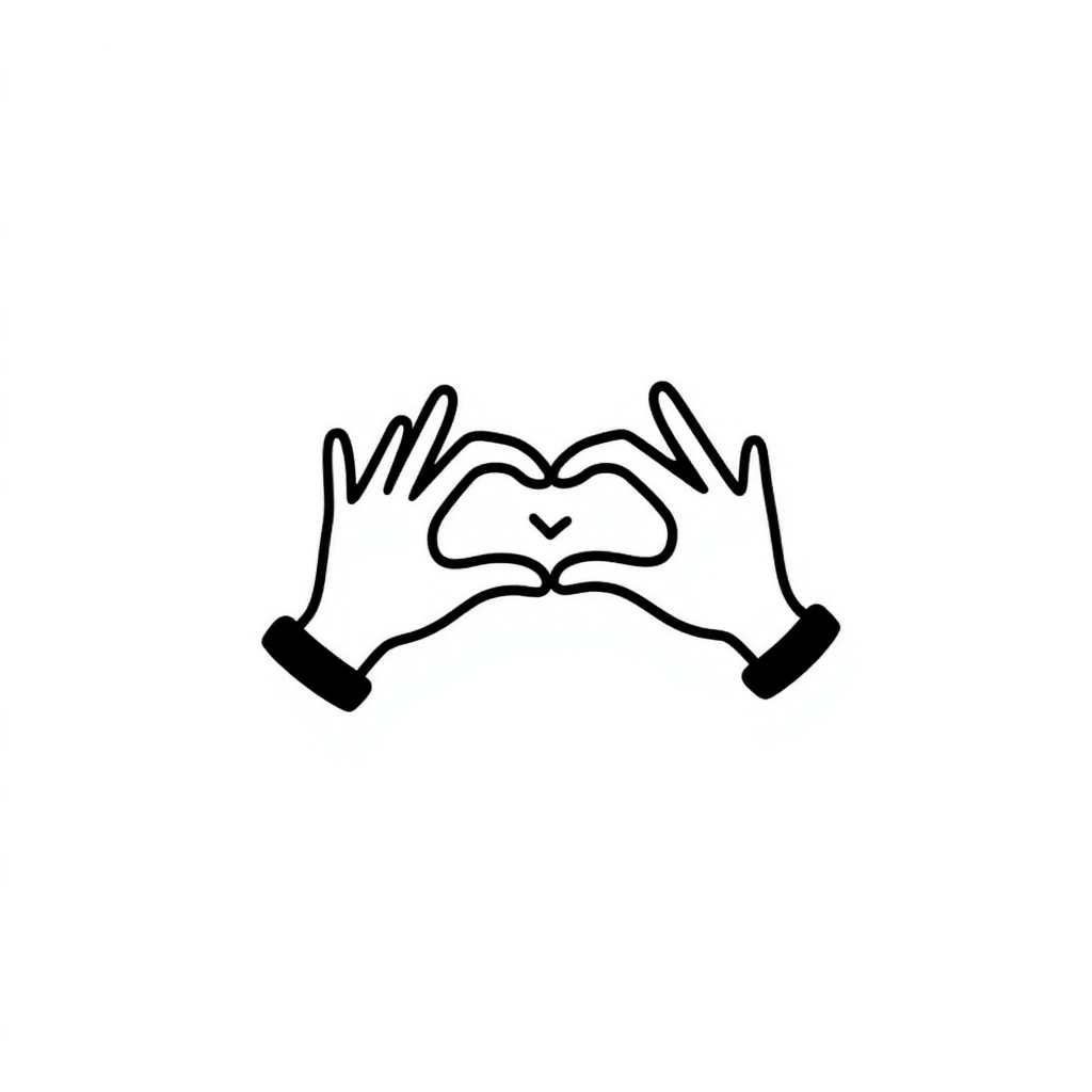 hands in the shape of the letter Z emoji