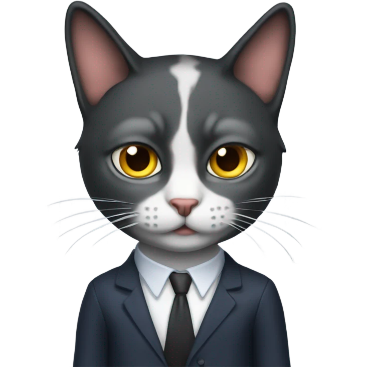 Psychologist cat with dark fantasies  emoji