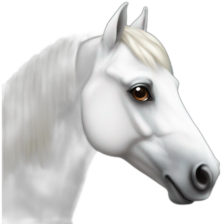 Horse white emoji