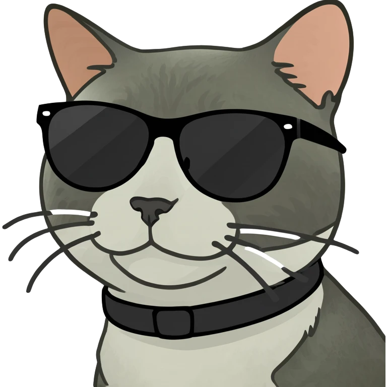 Cat with sunglasses emoji