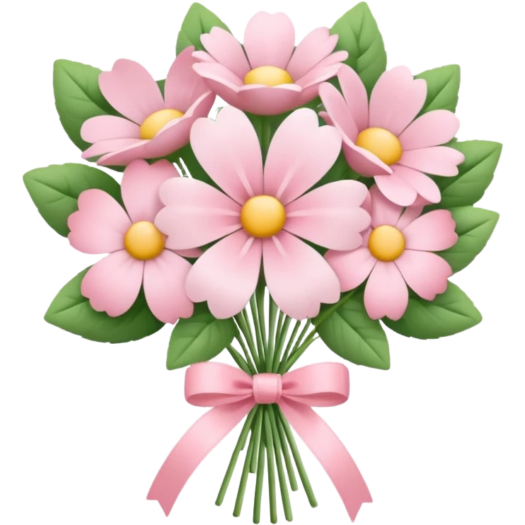 pastel pink flower bouquet emoji