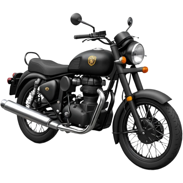 Black royal Enfield emoji