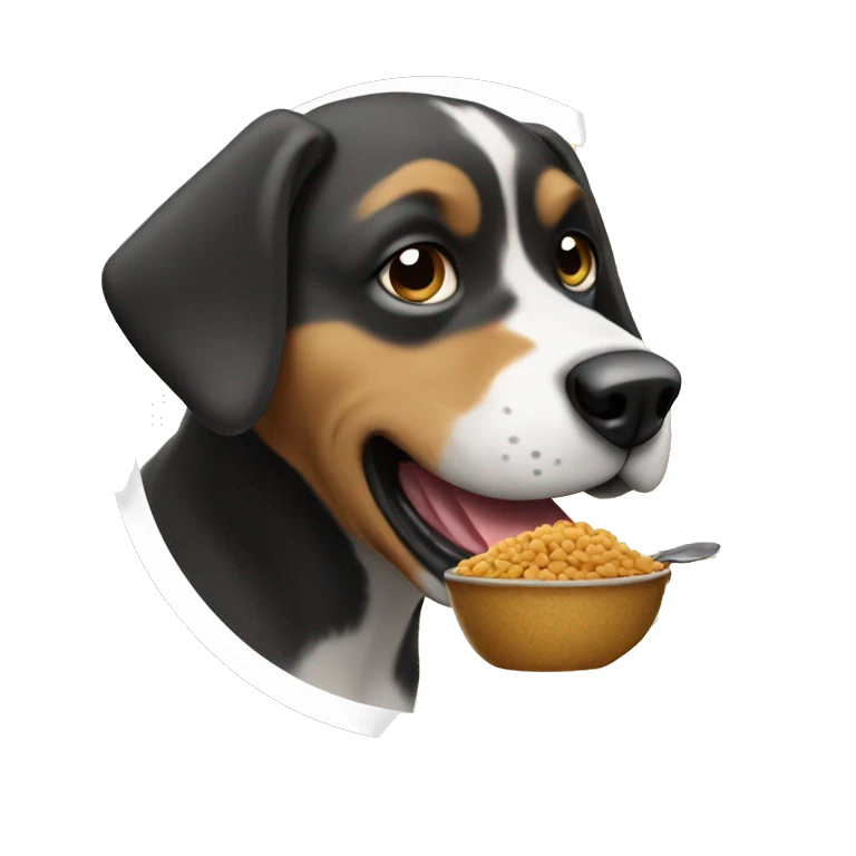 Dog eating food emoji