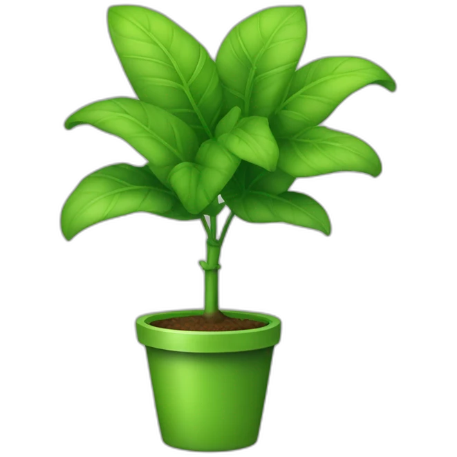 planta de color verde que arriba tenga letar A emoji