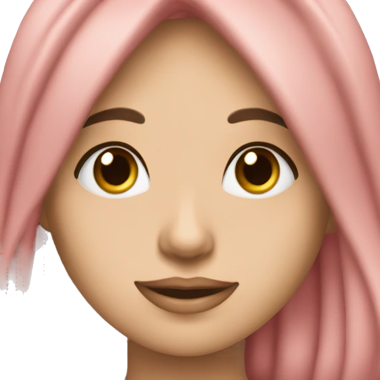 Розовое сердце с пятачком emoji
