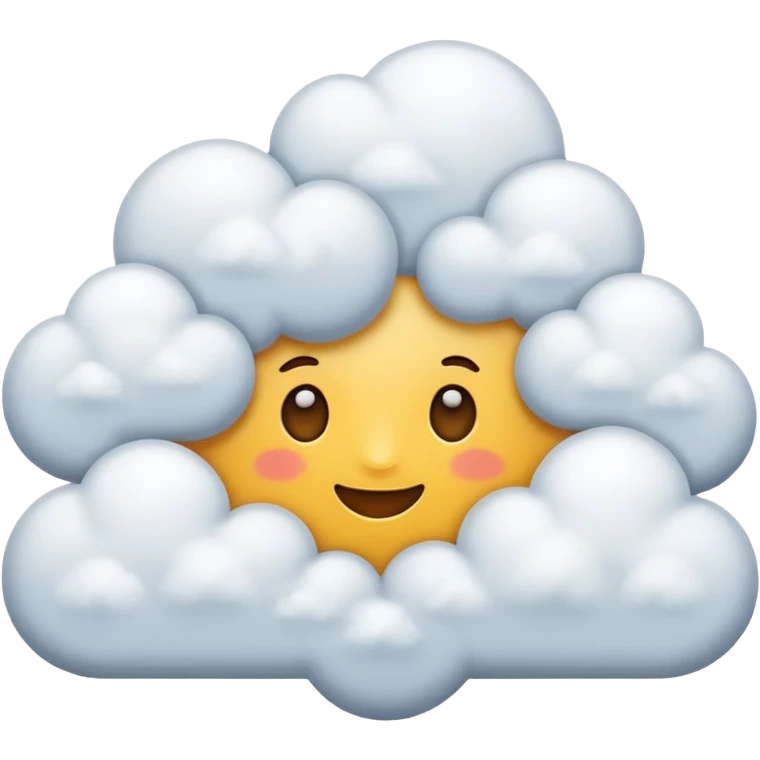 Realistic clouds emoji