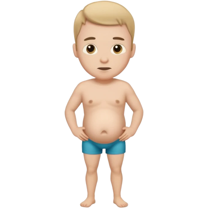Un hombre hembarazado en calzonsillos emoji
