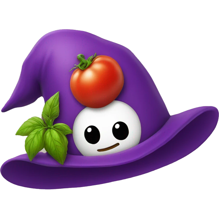 wizard tomato with a purple hat emoji