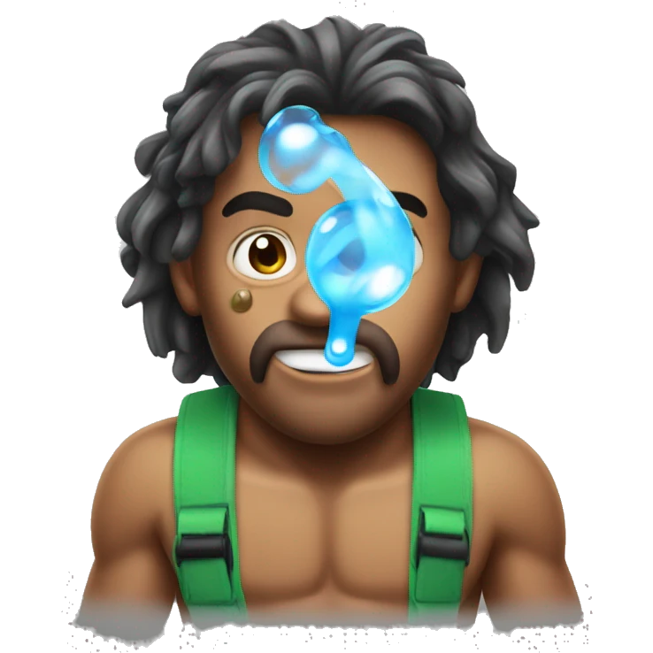 Tarzan with Bubble maker emoji