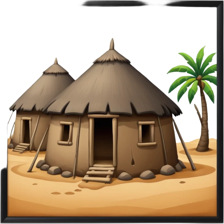 afrikanisches Lehmhüttendorf emoji