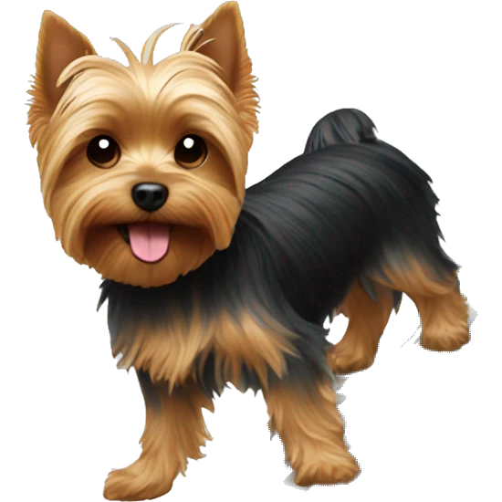 Yorkie surfing  emoji