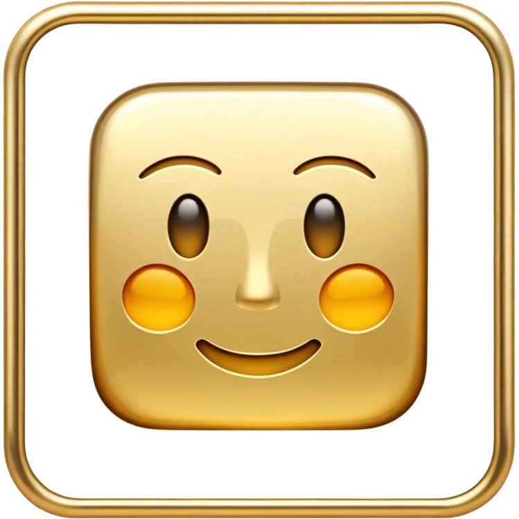 A golden square emoji