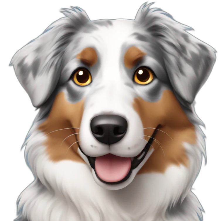 Australian shepherd named Blue emoji