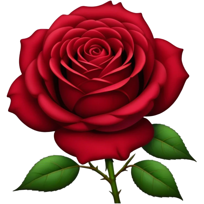Dark red rose emoji
