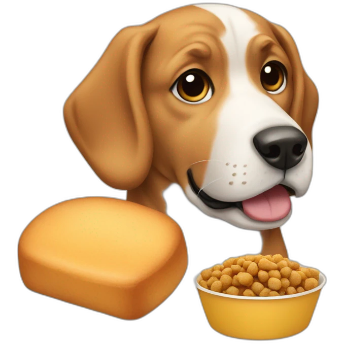 Dog and food emoji