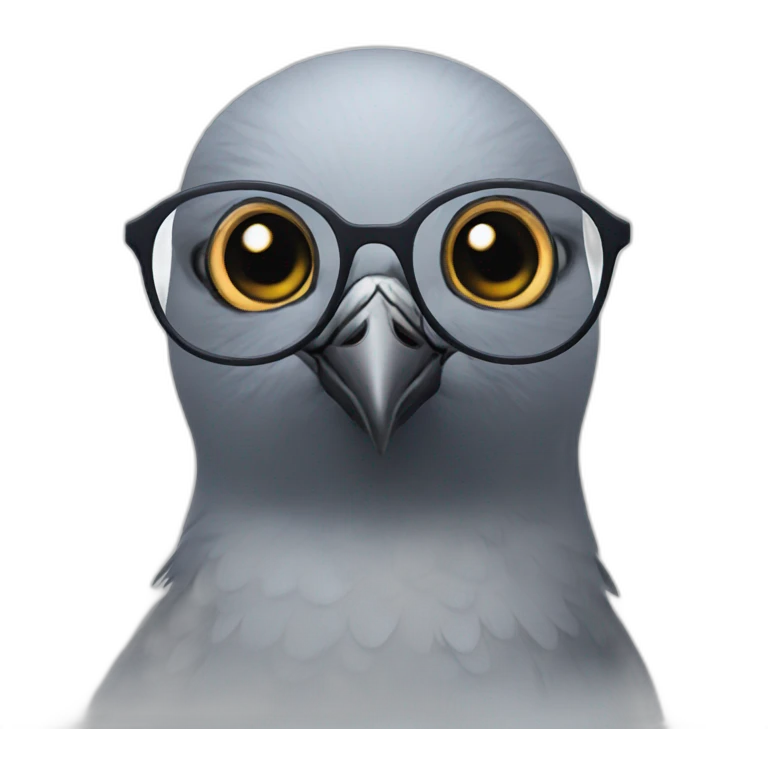 pigeon with glasses emoji