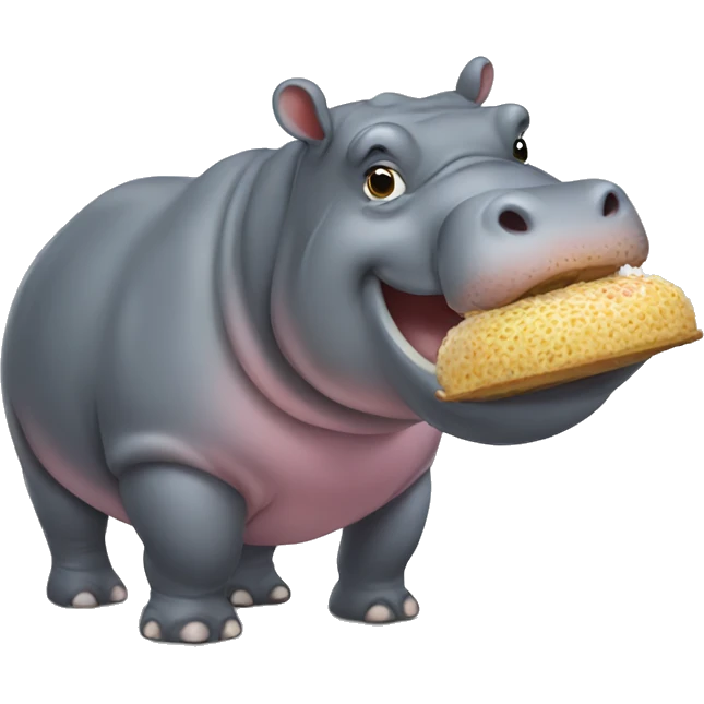Hippo eating  emoji