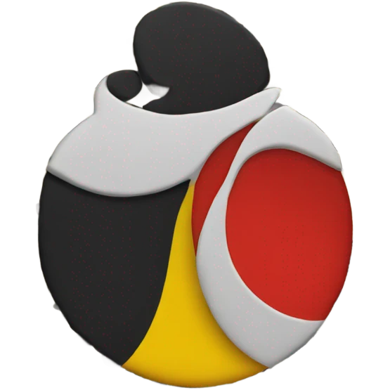 A wavy black and red rectangle with a medium sized yellow circle in the middle emoji