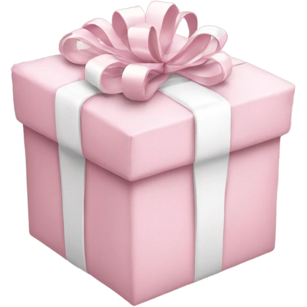 Light pink Christmas gifts under a white Christmas tree  emoji