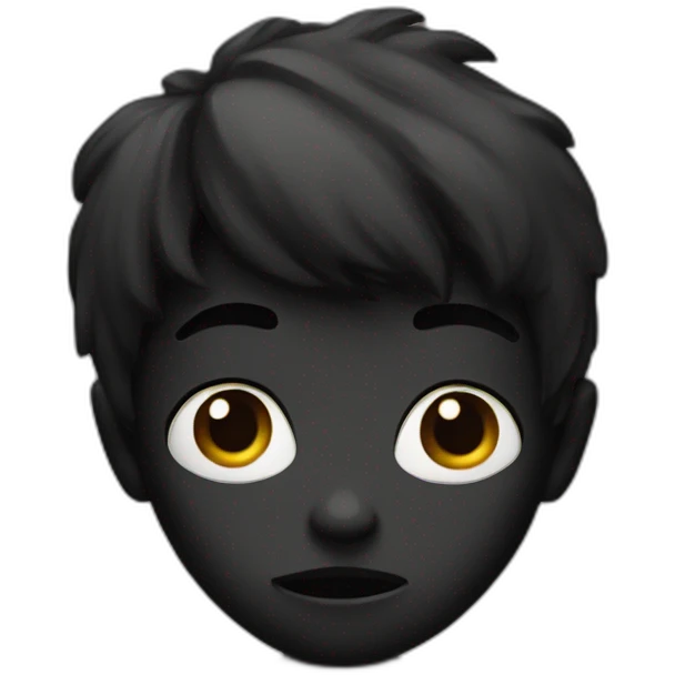 Confused black heart emoji