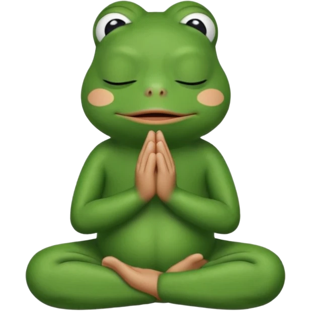 Pepe the frog praying emoji
