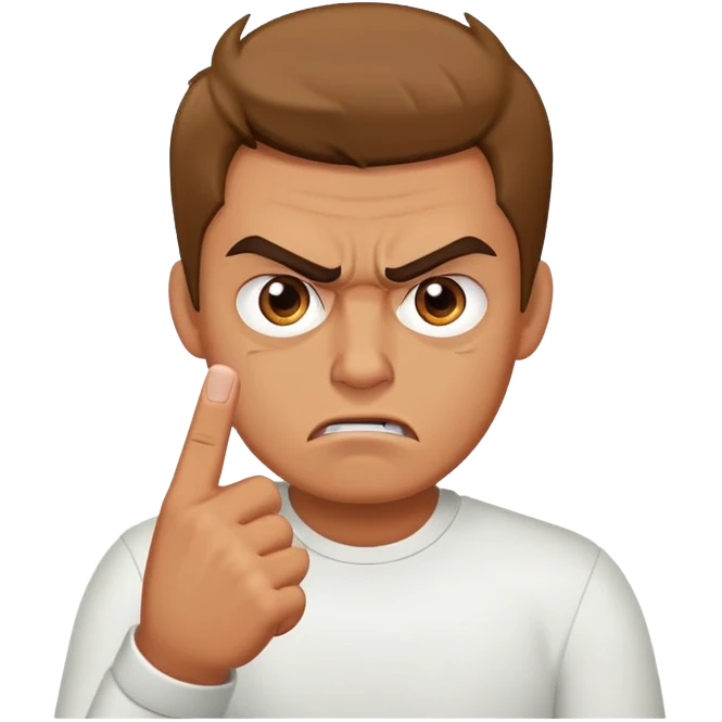 guy sticking middle finger up emoji