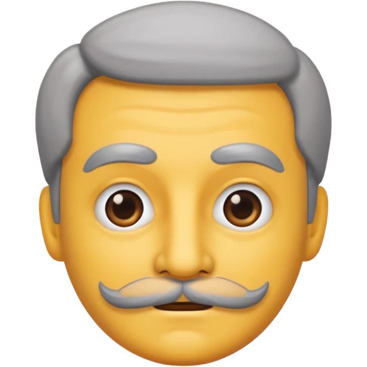 The disguised emoji but with gray eyebrows and mustache emoji