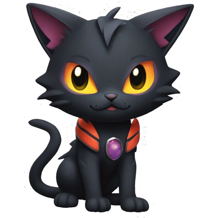 Cool Cute Edgy Black Dark Chibi Cat-Noibat-Noivern-Litten-Pokémon-Fakémon-hybrid emoji