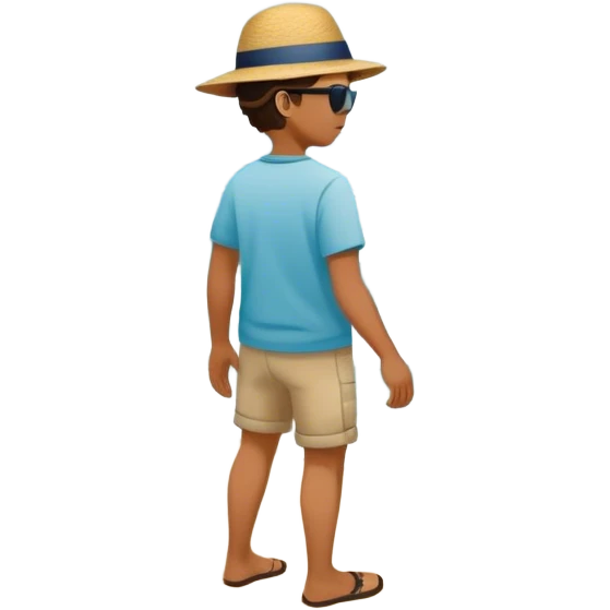 A person standing at the edge of the ocean, looking at the vast waves in front of them. The waves are playful and inviting (fun & play), the deep water is calm and powerful (relationships & meaning), and the beach walk is peaceful, with footprints marking the sand (being present & savoring life).  emoji
