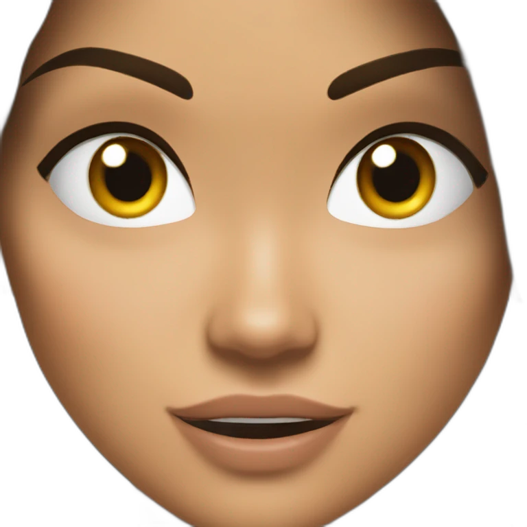 Lara croft winking emoji