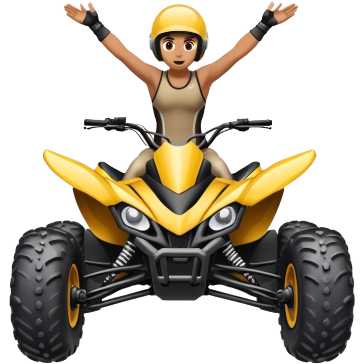 human jump on atv quad banshee front emoji