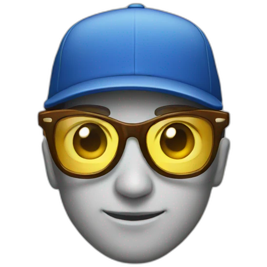 cap and glasses emoji