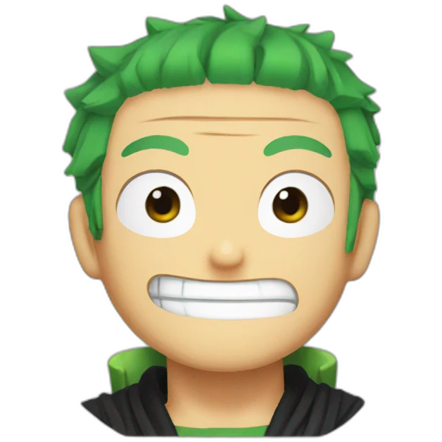 One piece Zoro face emoji