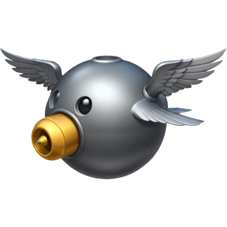 Bomb with wings emoji