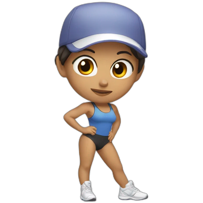 very hot latina with training outfit emoji