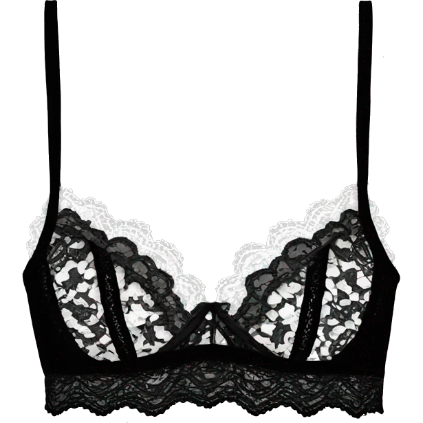 lace black bralette emoji