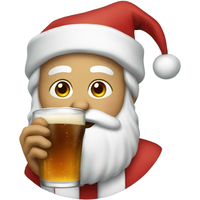 Santa drinking emoji