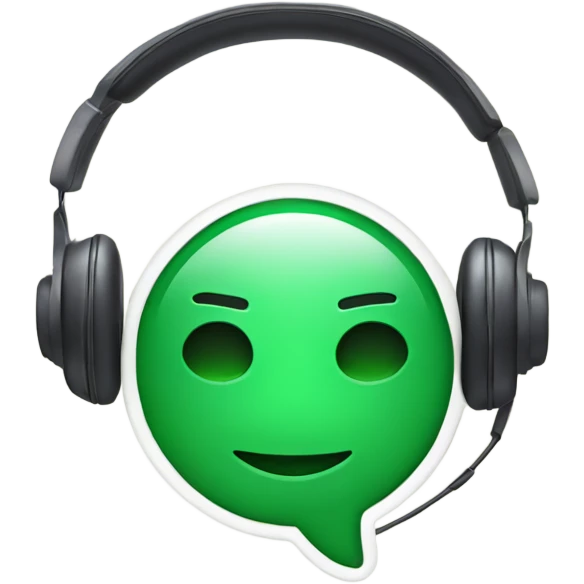 WHATSAPP ICON BUT WITH HEADPHONES (WHATSAPP ASSISTANT) emoji