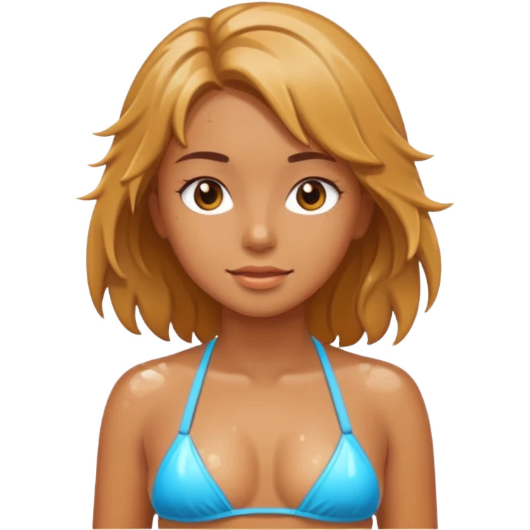 naked girl on beach emoji