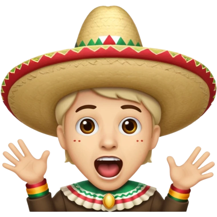 grito shouting face with sombrero, celebrating Mexican Independence Day emoji