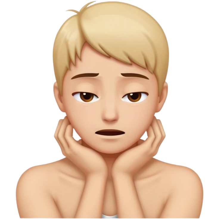 Person woth hands around neck emoji