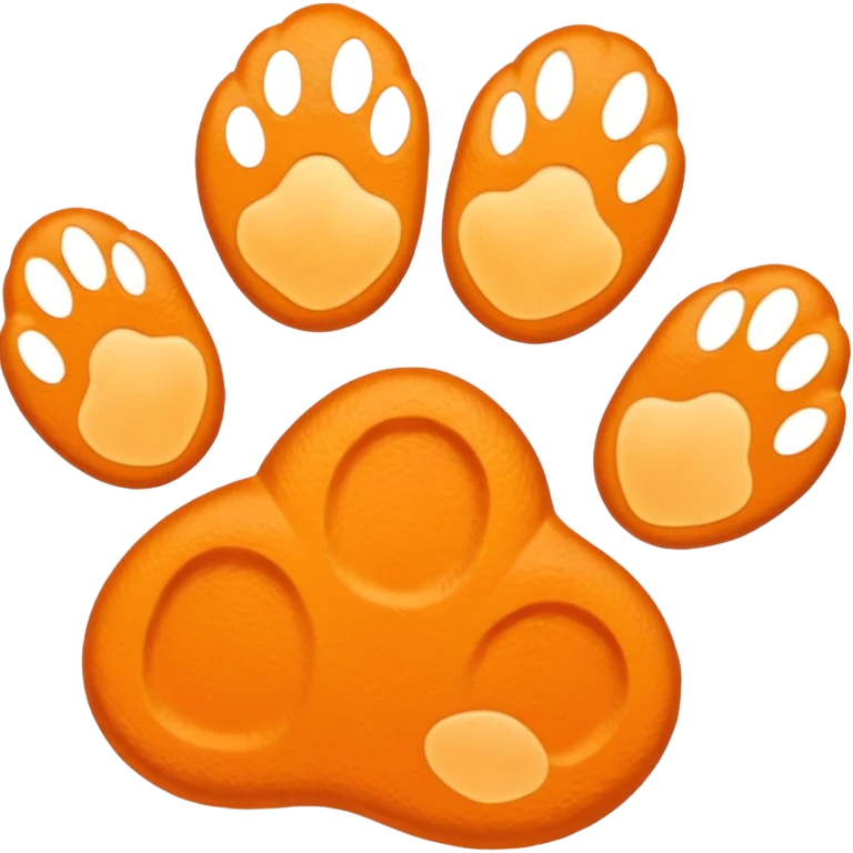 a very light pale pastel orange #FFDBBB pawprint emoji