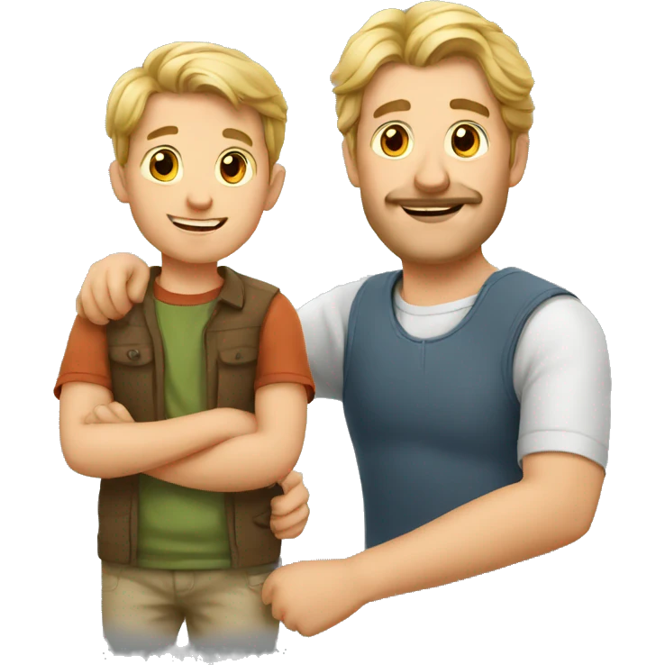 German father with son emoji