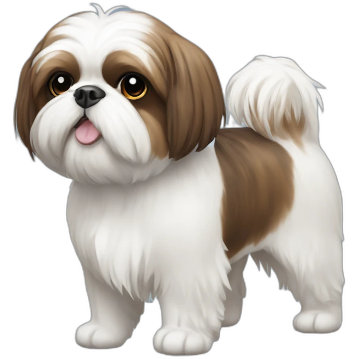 shih-tzu-white-brown emoji