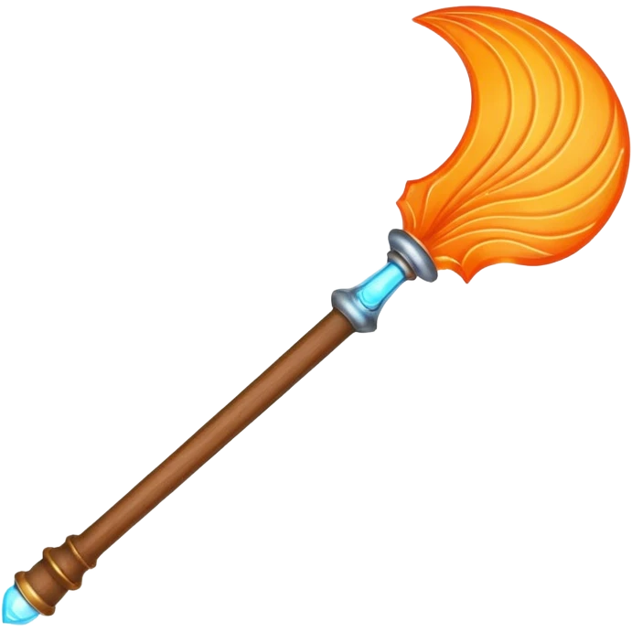 magic wand with orange magic wave emoji