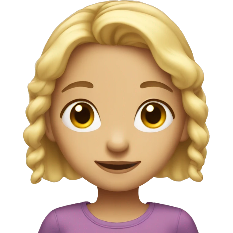 cute fair-haired girl emoji