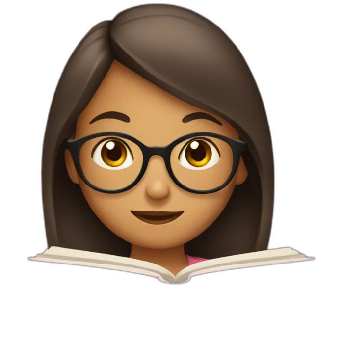girl reading a book emoji